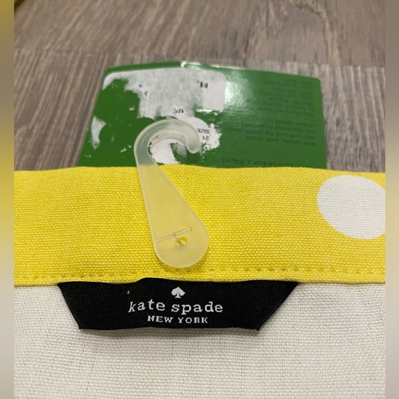 Kate Spade Apron Yellow White Dot Kitchen Measurements on back - Picture 4 of 12